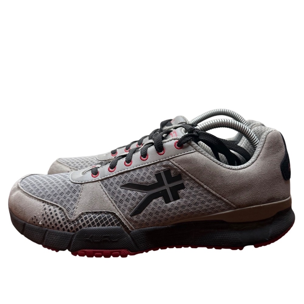 Kuru Quantum Mens 9.5 Grey Red Mesh Suede Walking Fitness Shoes‎ 10130395 - Picture 4 of 11